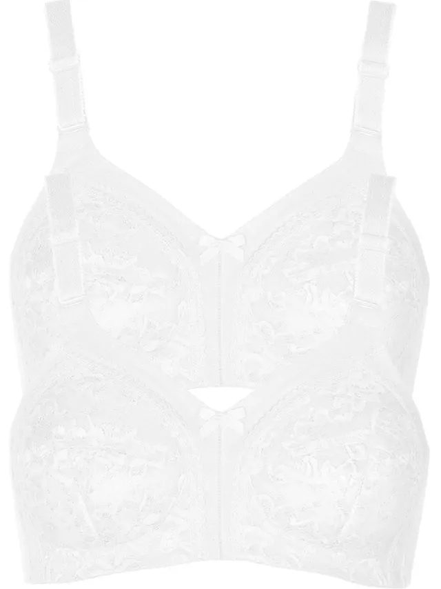 Lisca 2-pack BH zonder beugel Sabina wit