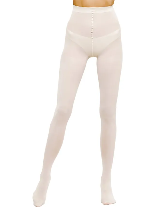 Giulia Panty - Samba 40 - Opaque - Microvezel - 3D - Extreem zacht - Dikke Panty - 40 Den - Medium - Ivory Panna