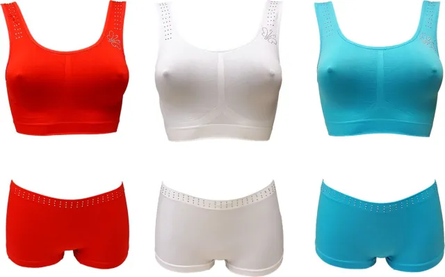 Sweet Angel lingeriesetje met strass-steentjes 3 stuks model E assorti e