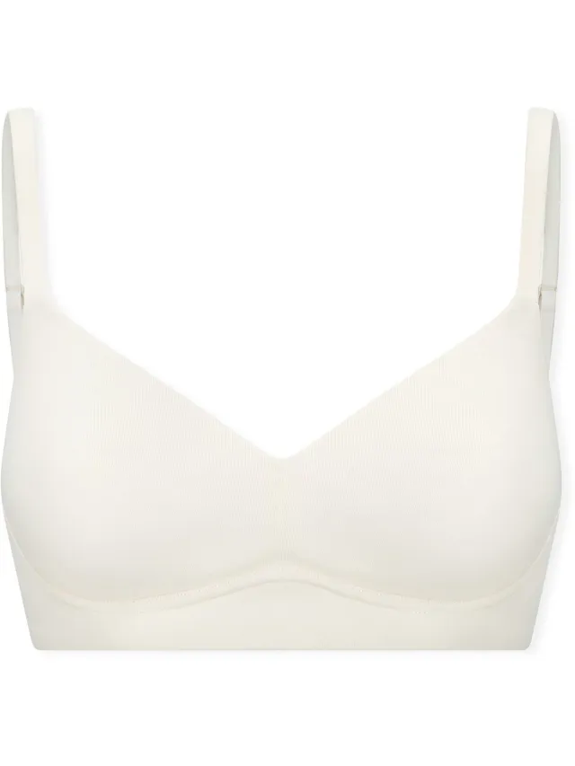 Schiesser Soft BH Unique Cotton - Dames Beha off - wit gebroken wit