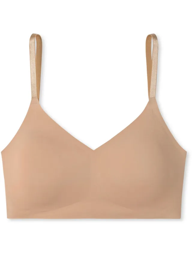 Schiesser Invisible Soft Bustier - uitneembare pads - Dames Beha maple beige Donker beige