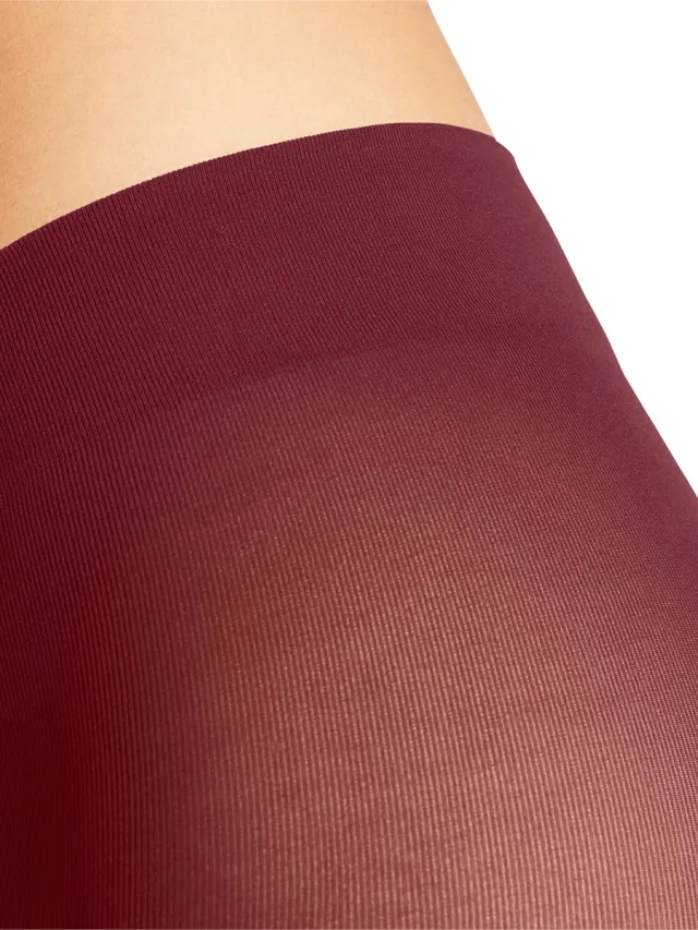 Falke Pure Matt eenkleurig materiaal halfdoorzichtig 50 DEN legging dames rood
