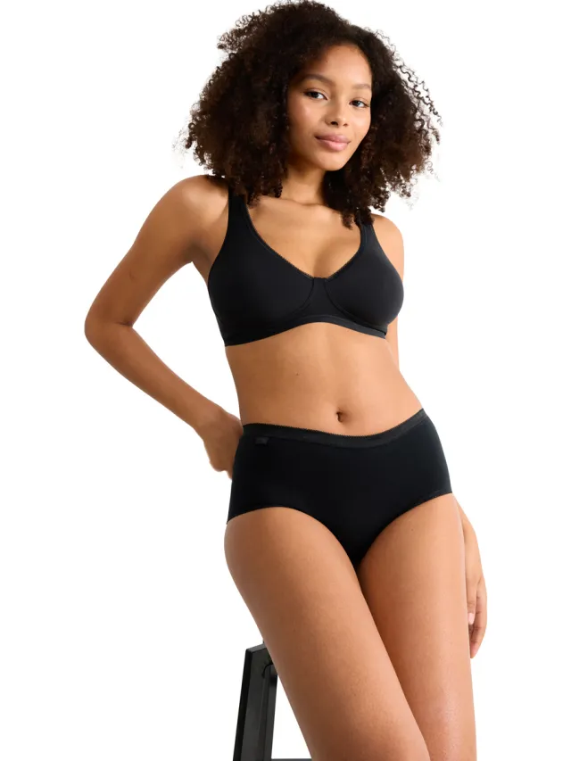 Slips Sloggi Pak x4 slips BASIC PLUS zwart