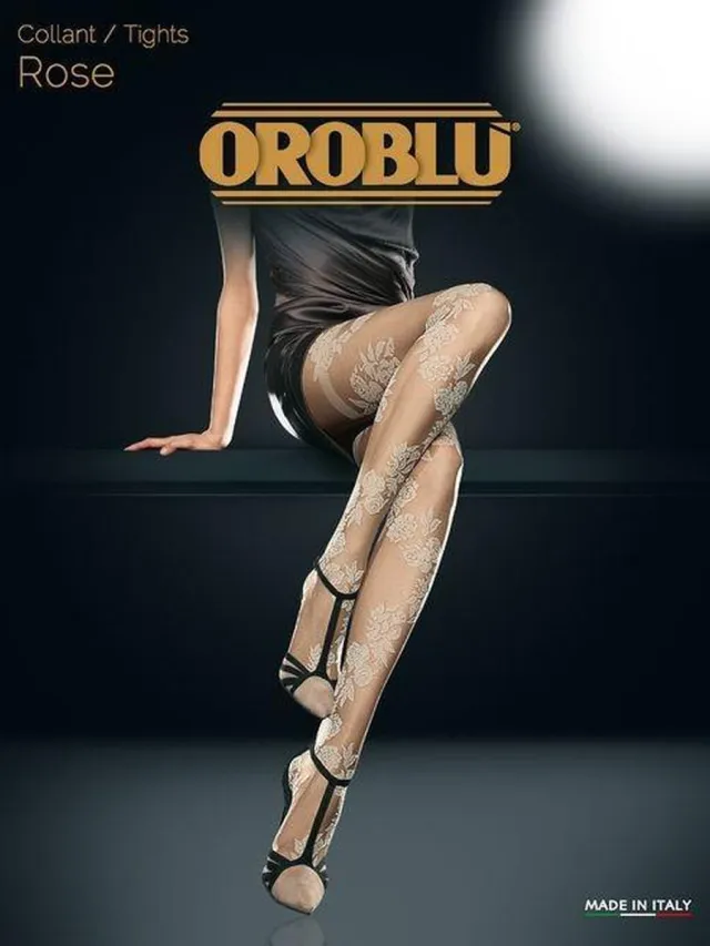 Oroblu Panty Oroblu rose fashion 20 den-Zwart-M