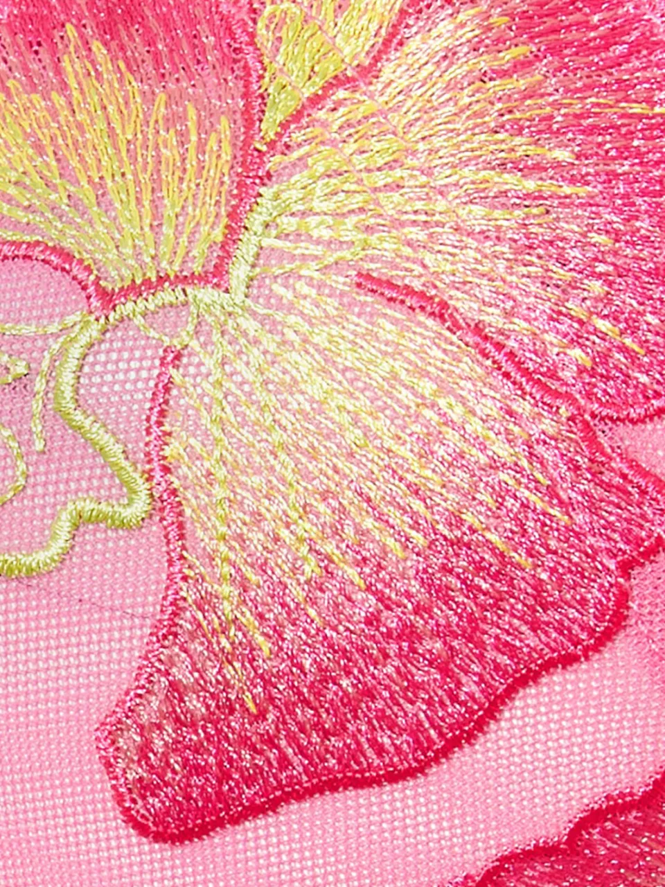 Yours Bh Met Geborduurd Bloemenmotief En Beugel In Roze/Geel, foto 5