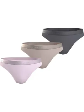 Tommy Hilfiger bikinislip 3-pack Roze,Versch.kleure/Patroon,Beige