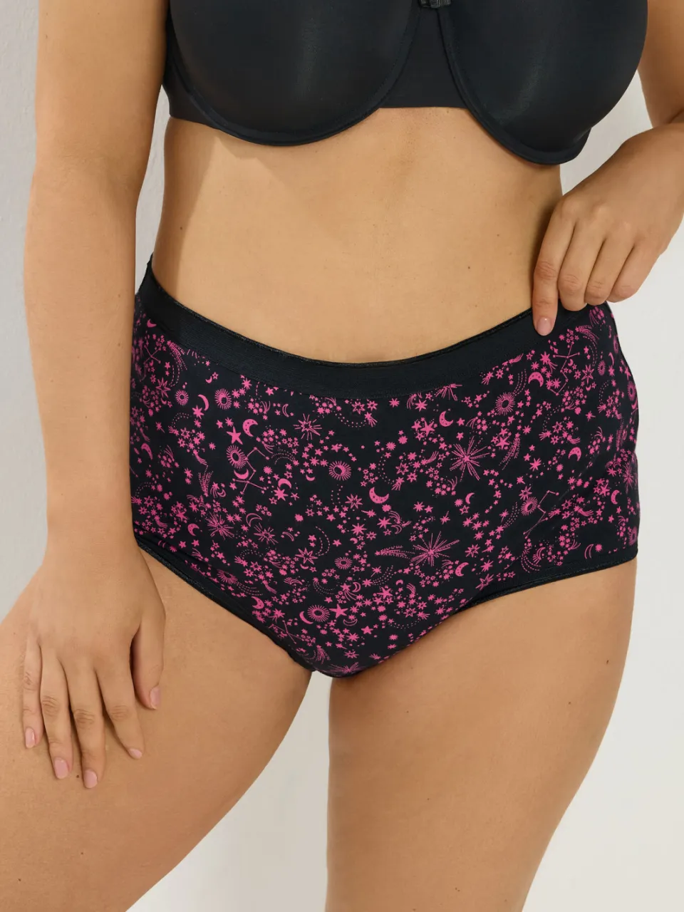 Yours 5 Pack Roze Slips Met Volledige Dekking Met Hemelprint-48, foto 2