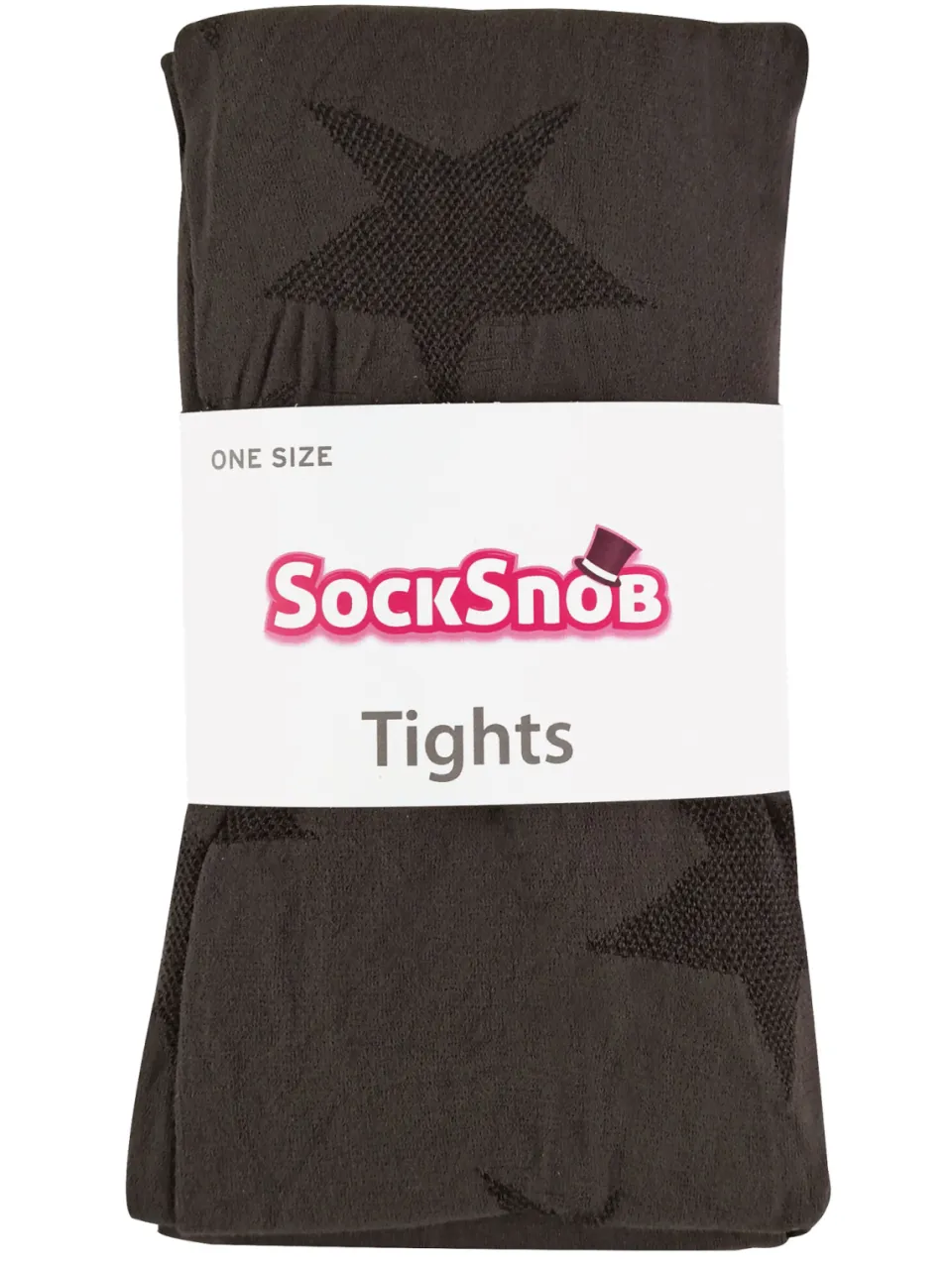 Sock Snob Dames80 denier ondoorzichtig patroon panty's - Star Brown, foto 2