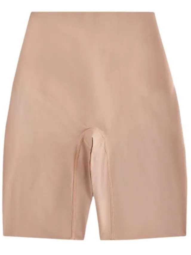 Next Dames - Hoogwaardige vormgevende buikcorrigerende slip met dijverfraaiende korte pijpjes - Huidkleur Praline Nude