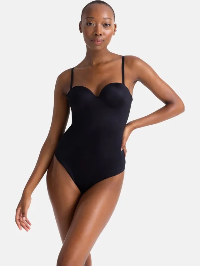 Dorina Corrigerende Body - Dames body - Naadloos - Sublime Sculpt - Licht voorgevormde cups - Verstelbare bandjes - 95B - Zwart