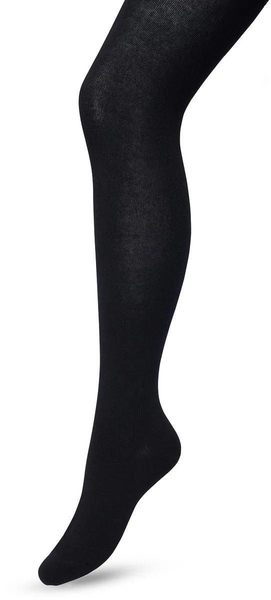 Bonnie Doon Biologisch Katoenen Maillot Dames Zwart maat 38/40 M - Uitstekende pasvorm - Gladde Naden - OEKO-TEX gecertificeerd - Bio Cotton Tights - Duurzaam en Huidvriendelijk Bio Katoen - Black - BP051900.101