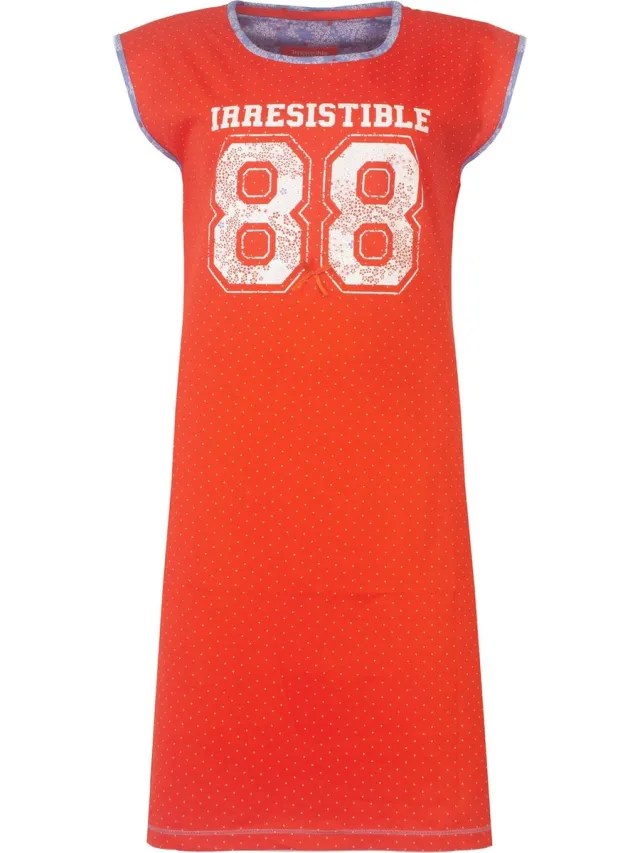 Irresistible Dames Nachthemd - 100% Katoen - Oranje