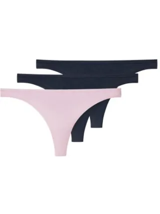 Schiesser 95-5 Organic Cotton thong marineblauw en roze Versch.kleure/Patroon,Blauw,Rood,Zwart,Roze