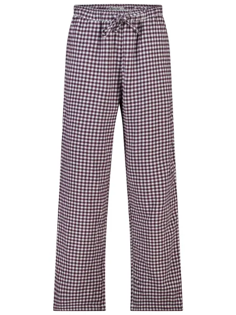 America Today flanel pyjamabroek - donkerrood/wit, foto 2