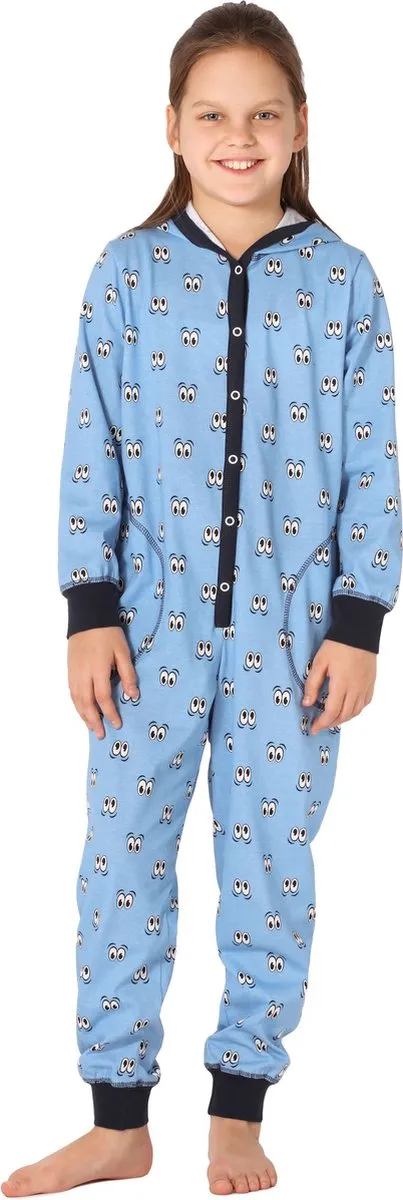Merry Style Kinder Pyjama - ronde hals - lange mouwen - lange broek met zakken - Katoen - MS-MS10-223-PJ - Blau Augen - 110-116