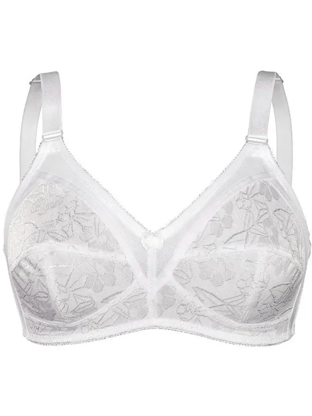 Sassa Zachte BH Glanzende Jacquard wit