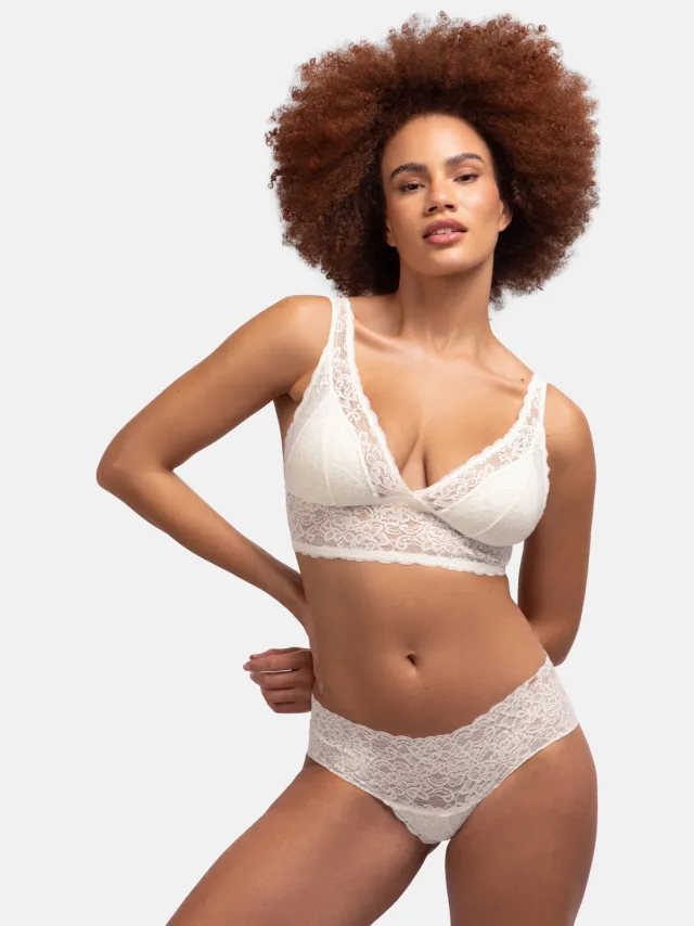 Dorina Lana voorgevormde bralette ecru Paars/ecru