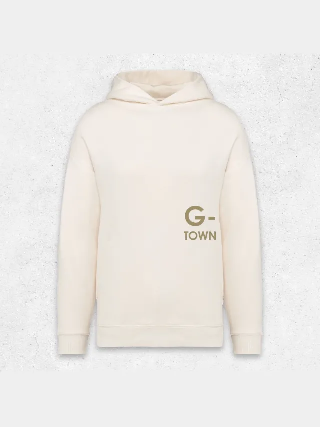 G-TOWN Cozy Hoodie Comfort – Zachte & Duurzame Streetwear Hoodie Ivory