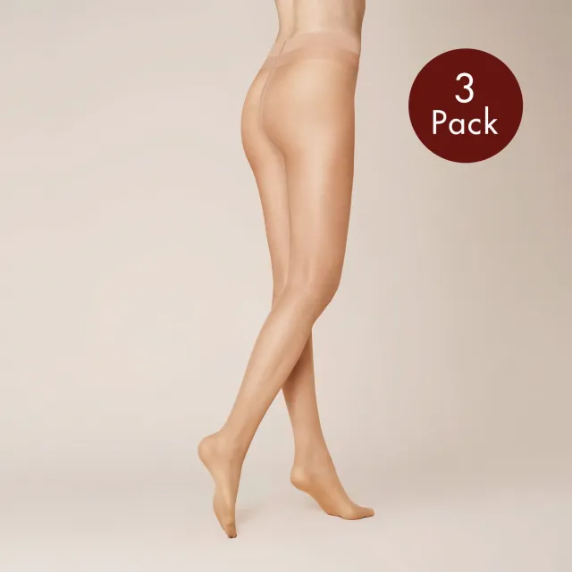 Kunert Chinchillan Run Stop 20 3-pack panty dames – 20 denier – ladderstop – Cashmere Beige