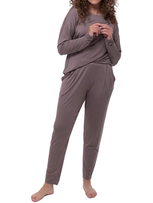 Mey Dames pyjama Pure Chic milk`n coffee