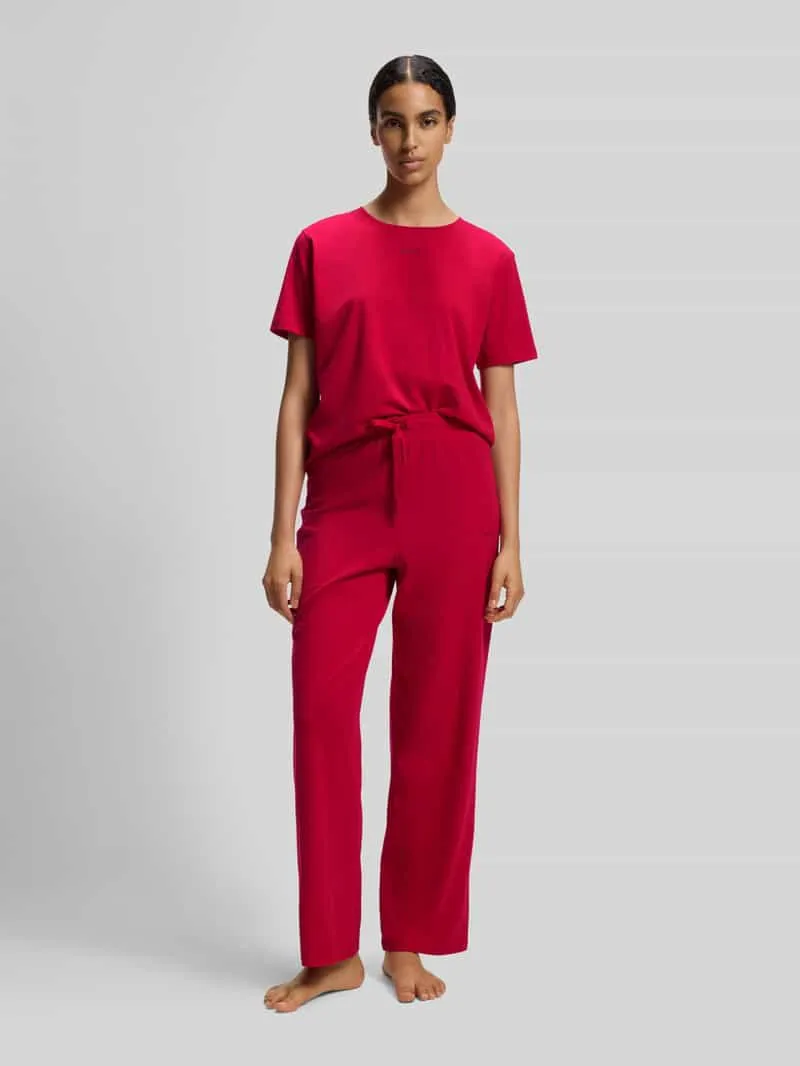 Boss Loose fit pyjamabovendeel van katoenmix Bordeaux