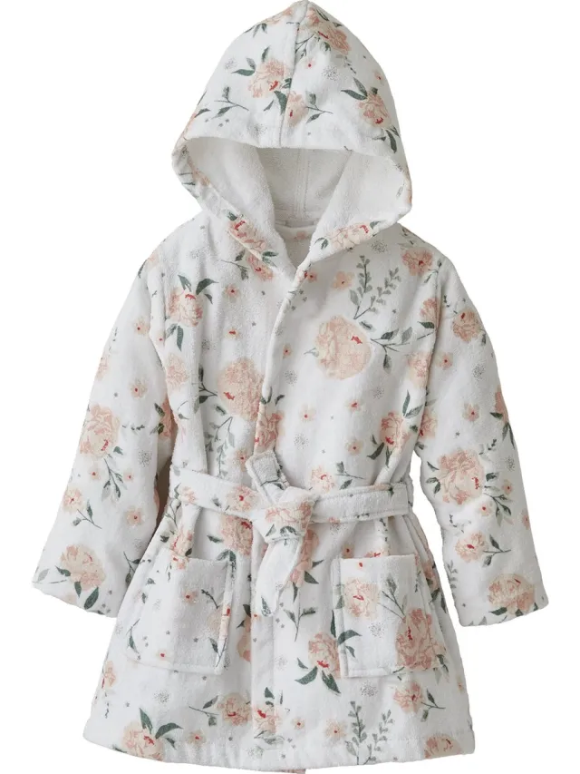 vertbaudet kinderbadjas EAU DE ROSE Wit