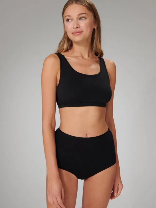 Schiesser Bustier 95/5 biologisch katoen Zwart