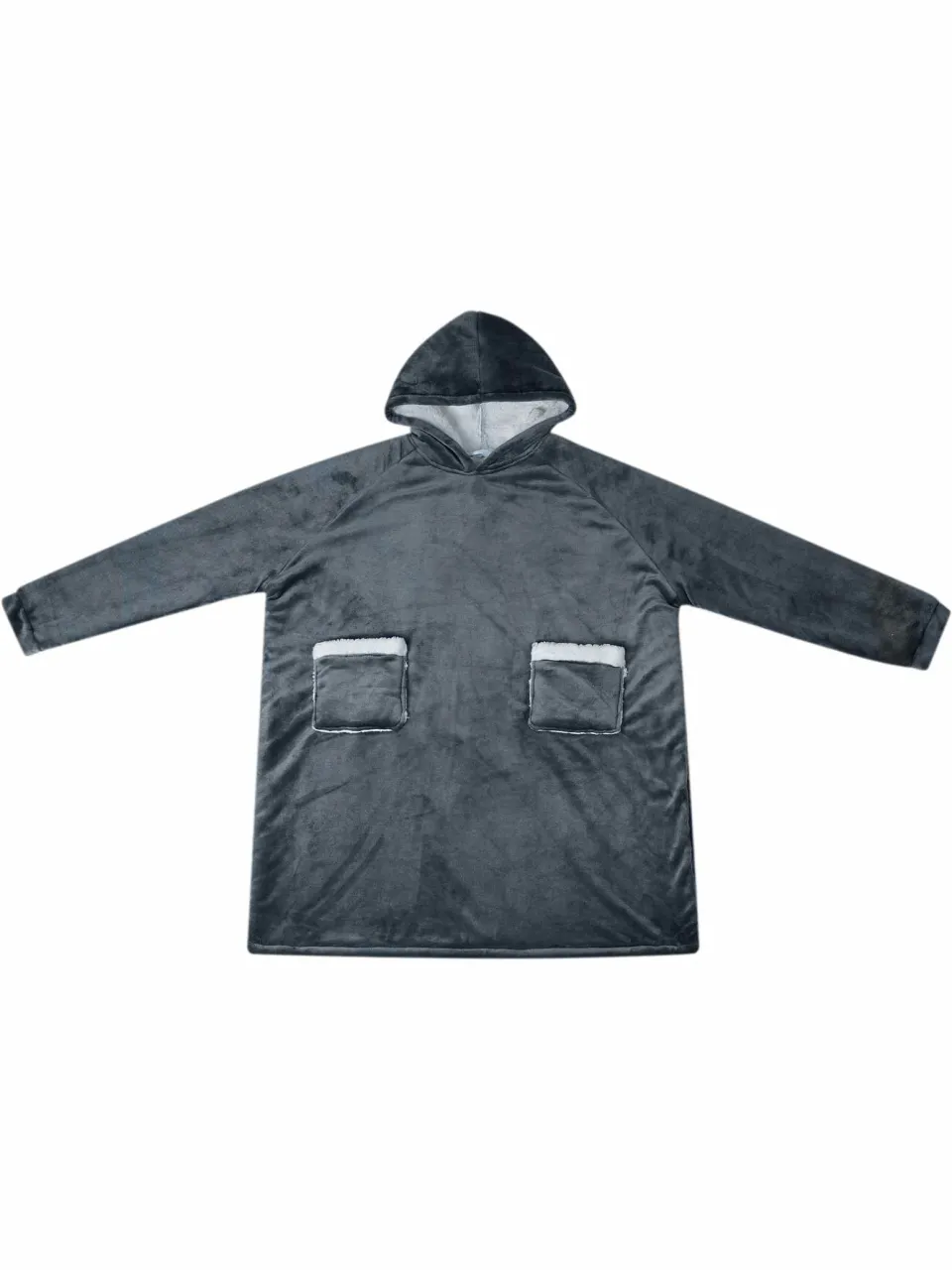 vidaXL Deken hoodie Marineblauw M Fleece en Flanel, foto 2