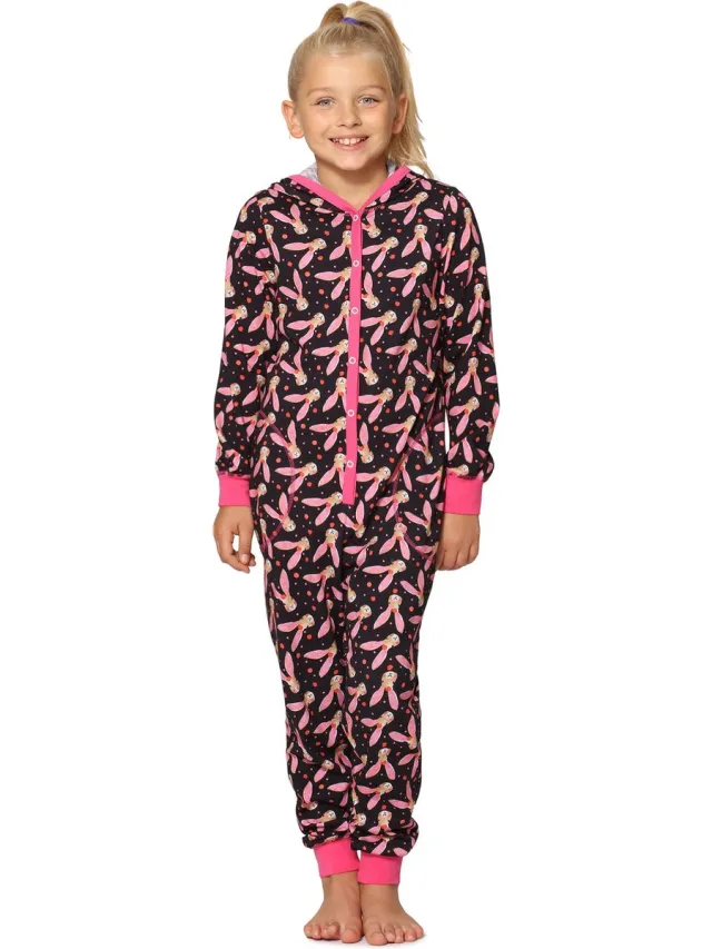 Merry Style Kinder Pyjama - ronde hals - lange mouwen - lange broek met zakken - Katoen - MS-MS10-223-PJ - Rosa Hasen - 122-128