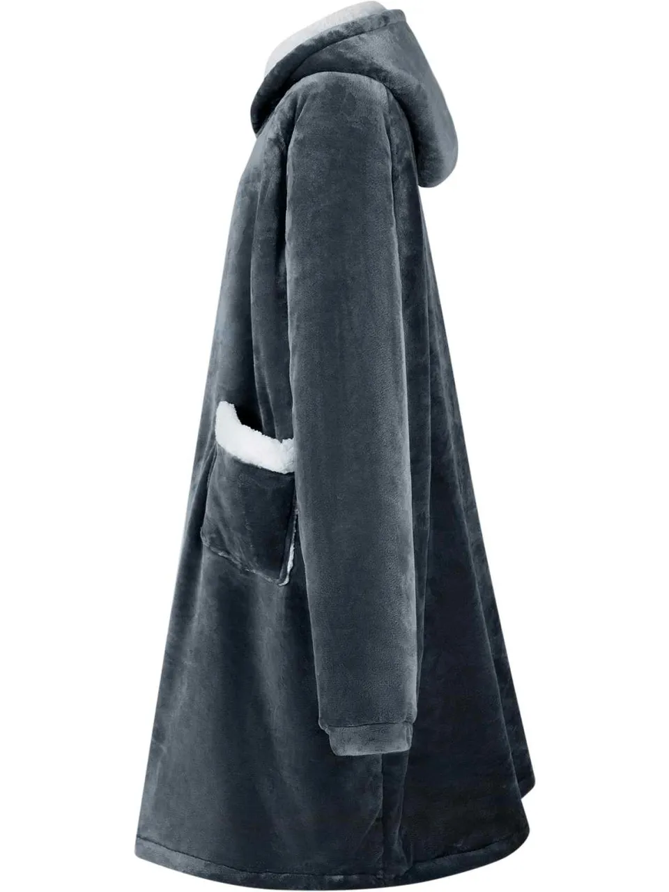 vidaXL Deken hoodie Marineblauw M Fleece en Flanel, foto 3