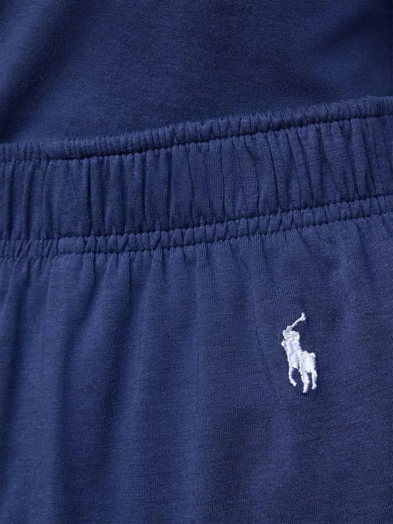 Polo Ralph Lauren Pyjama met logostitchings, model 'POLO ESSENTIALS' donkerblauw, foto 3