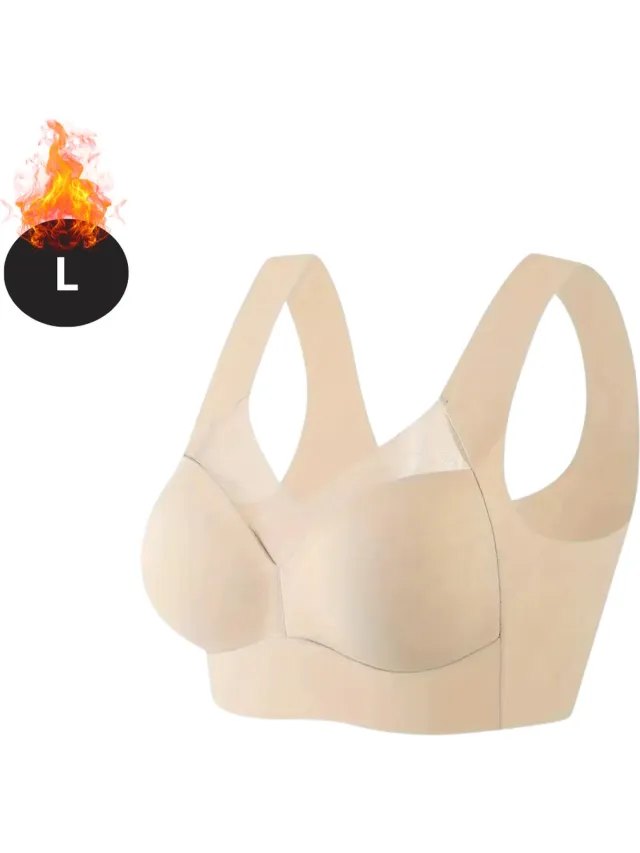 Nivard BH Zonder Beugel - Zonder Bandjes - Push-up Bh's - Comfort Beha - Comfortabel - Sterk - Dames - Beige