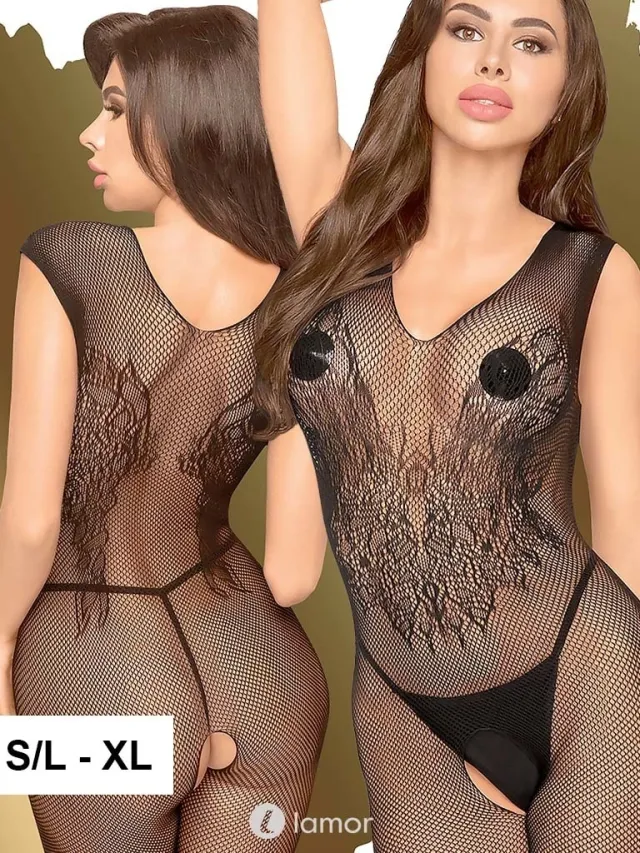 PENTHOUSE Zwarte bodystocking Wild Catch