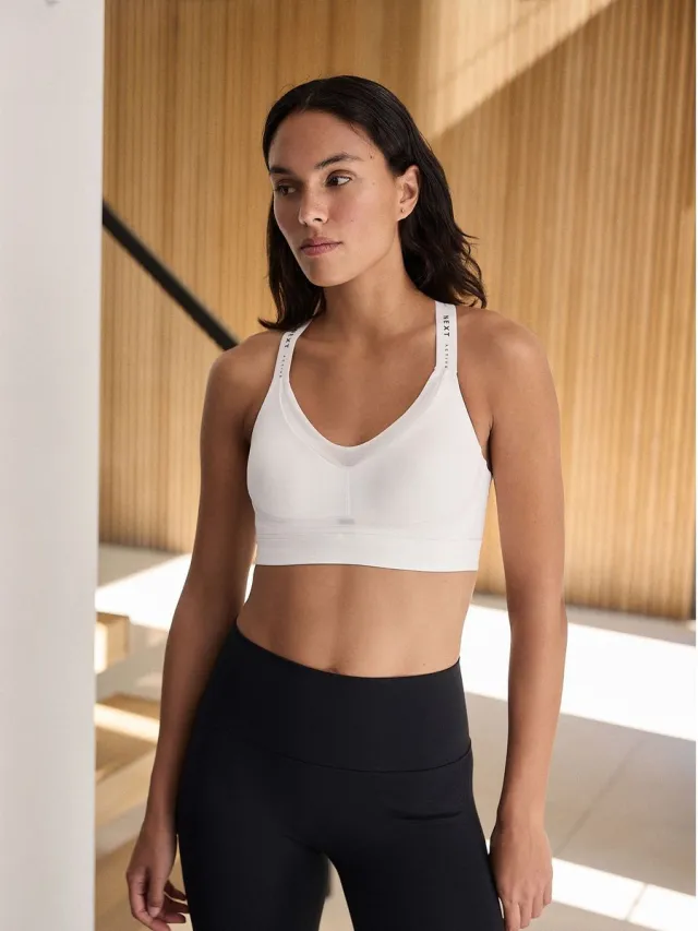 Next Dames - Active high-impact Dry Tech B-G sportbeha - Wit White