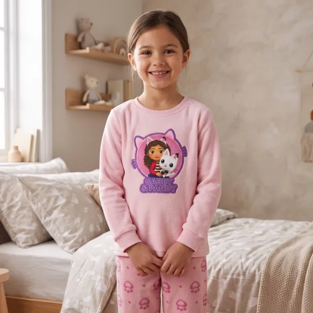 DREAMWORKS GABBY’S DOLLHOUSE Gabby's Dollhouse Coral-Fleece Pyjama - Roze
