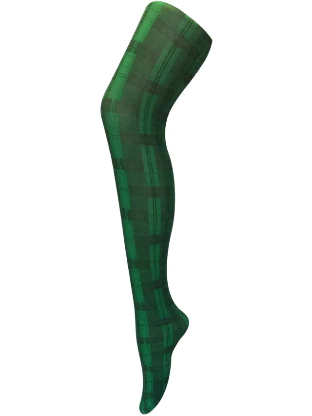 Sock Snob Dames80 denier ondoorzichtig patroon panty's - Skye Green Groen
