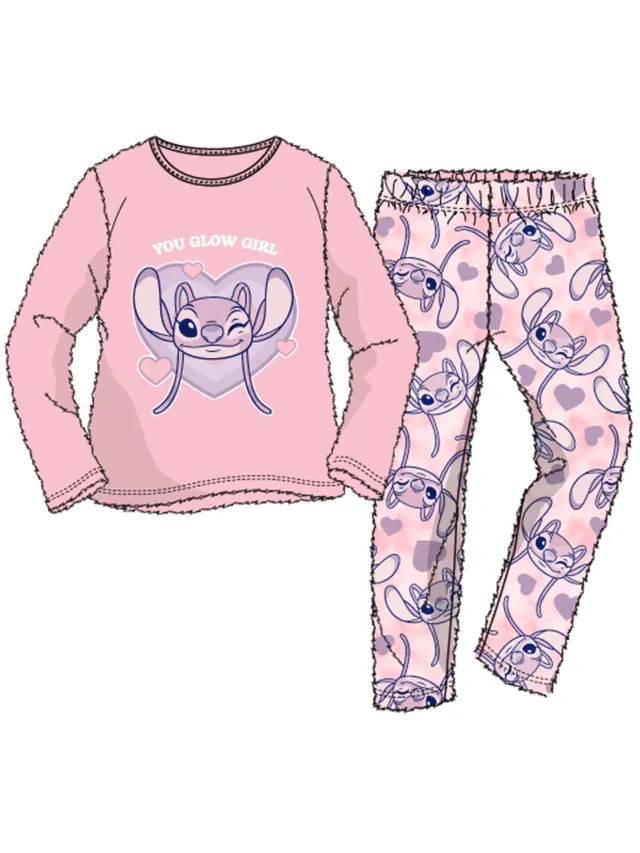 Disney Lilo en Stitch Roze Coral Fleece Pyjama