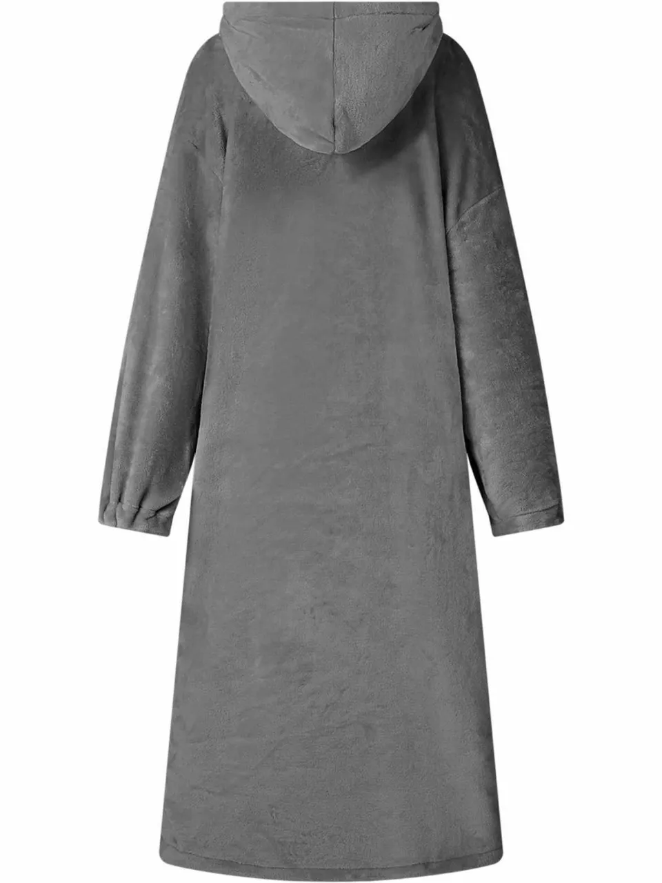 vidaXL Deken hoodie Donkergrijs S Flanel grijs, foto 4