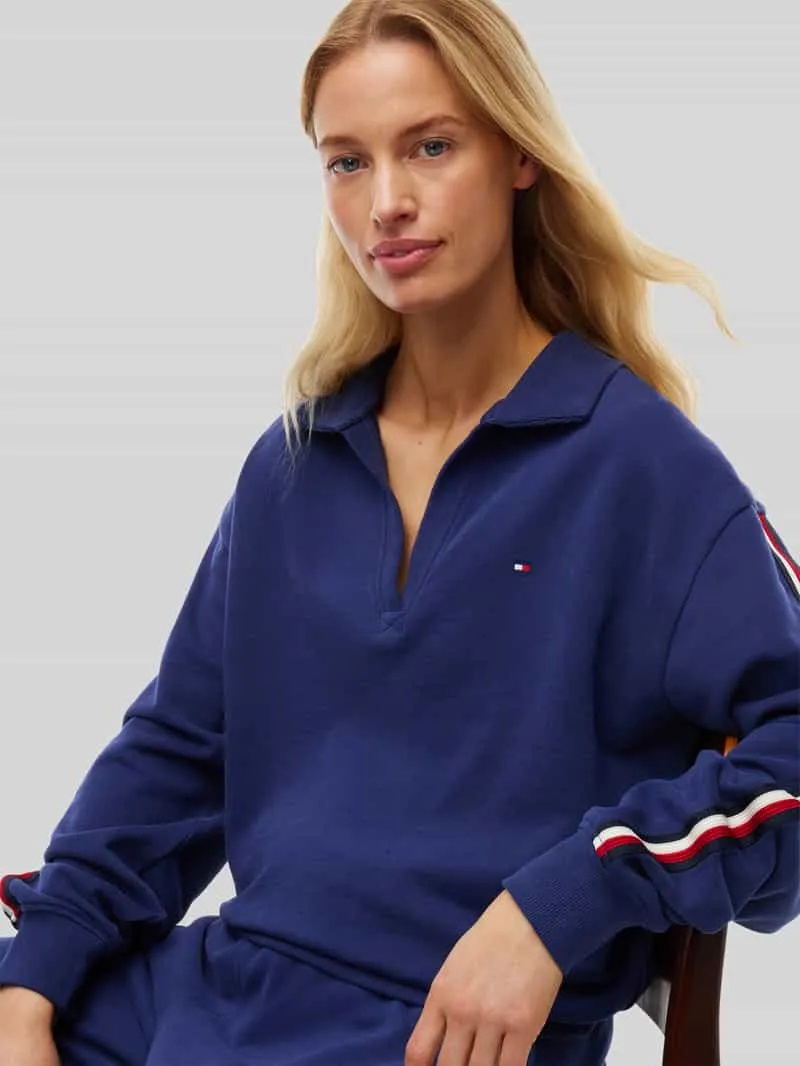 Tommy Hilfiger Regular fit lounge-top van puur katoen blauw, foto 4