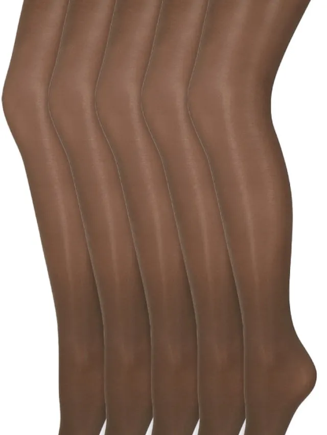 Marianne Glans Panty | 35 Denier | Merk: Marianne | Maat: S T/M Xxl | Kleur: Bosco | 5 Paar Bruin
