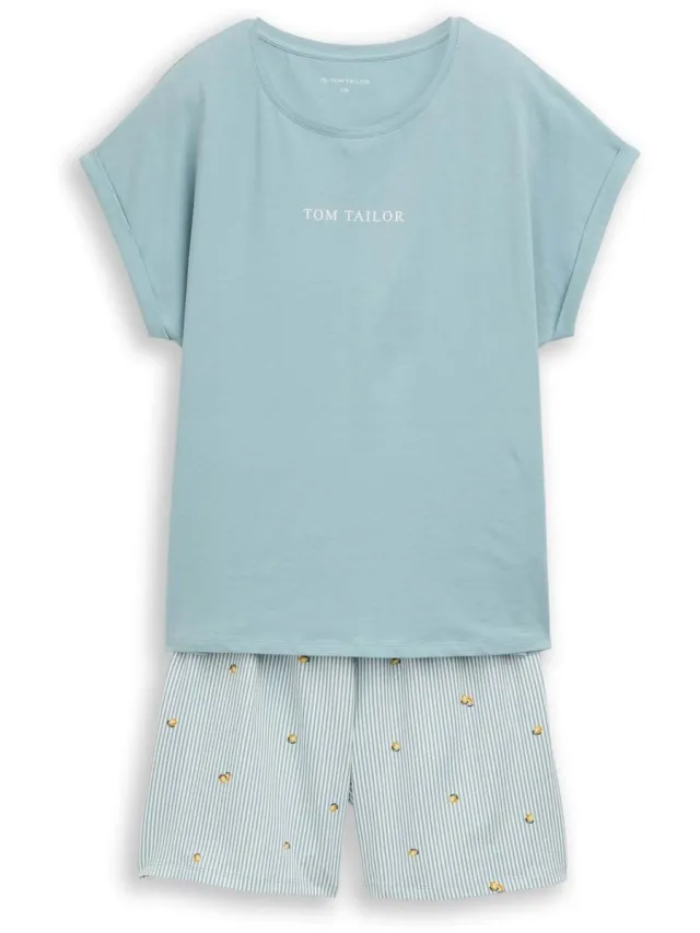 Tom Tailor Pyjamaset met motief - blue-medium-vertical stripe
