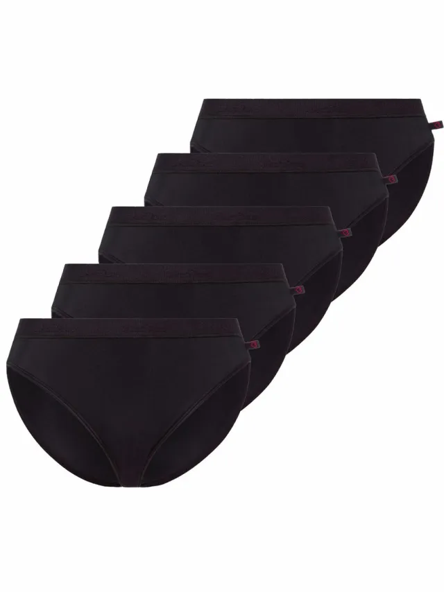 BeeDees Taillenslip Microfun Tai (5-er Pack) Met elastische band zwart
