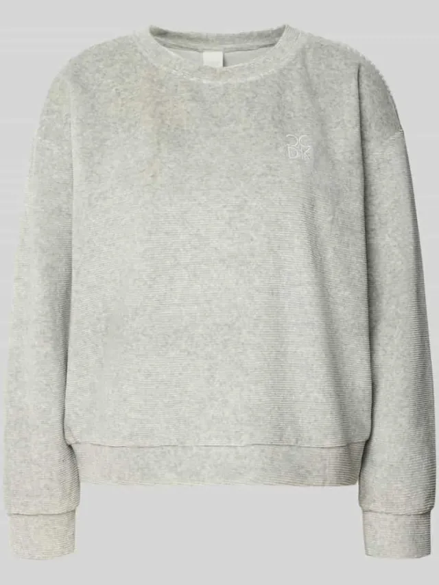 CCDK Copenhagen Pyjamabovendeel met ronde hals, model 'Svea' Lichtgrijs