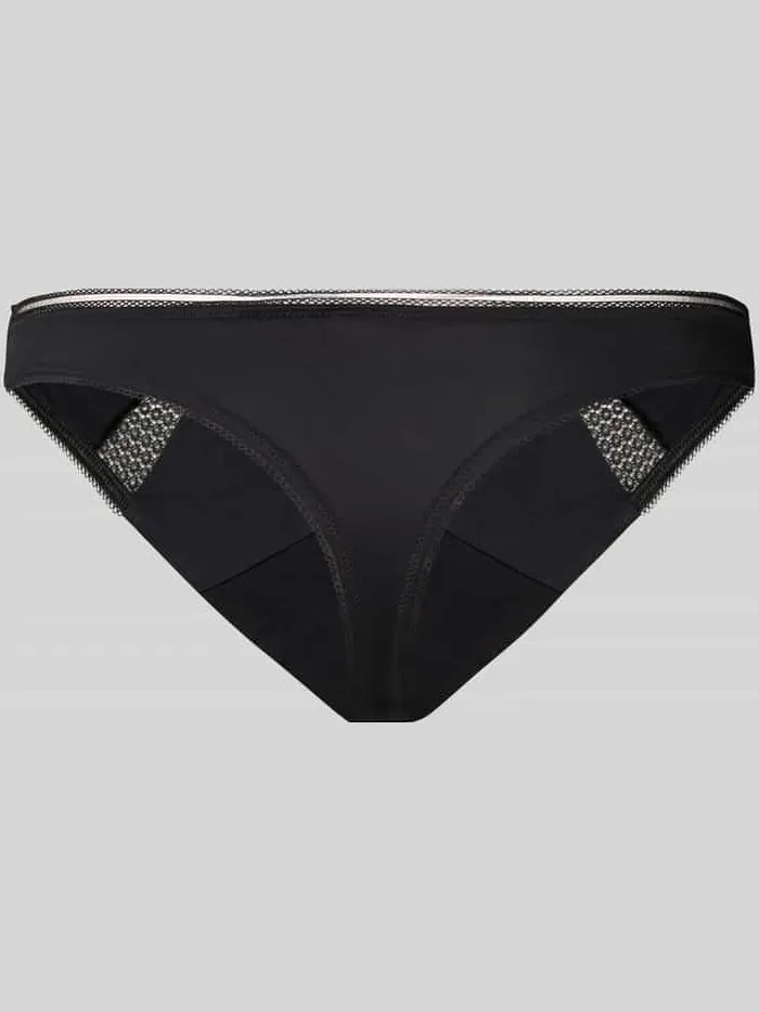 Boss String met kantinzet Zwart