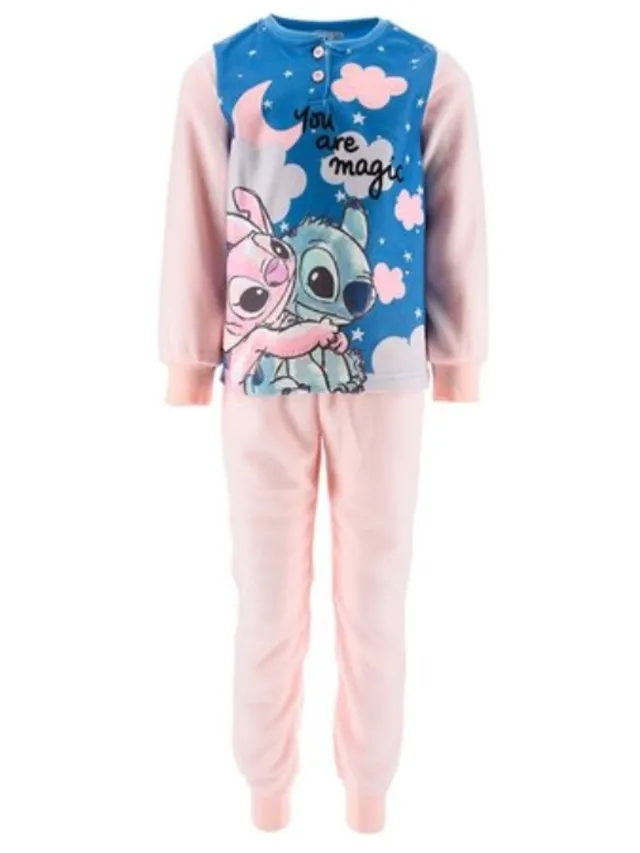 Disney Lilo & Stitch Pyjamaset Roze Fleece