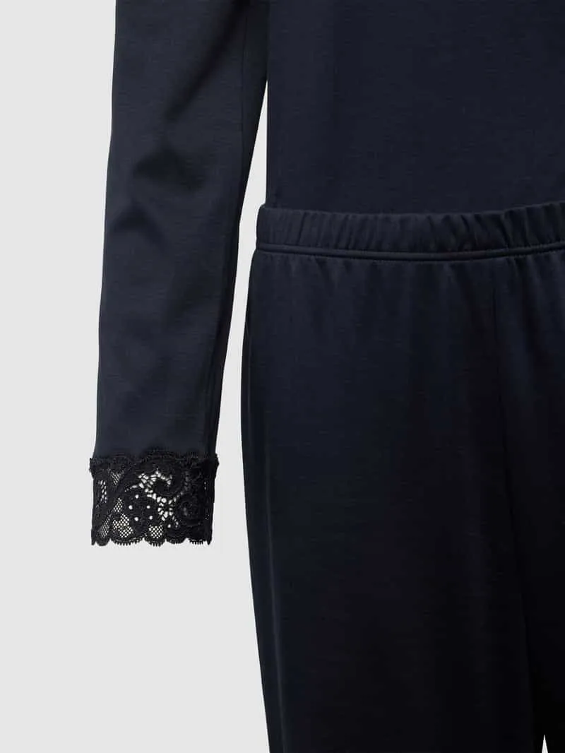 Hanro Pyjama met kant zwart, foto 2