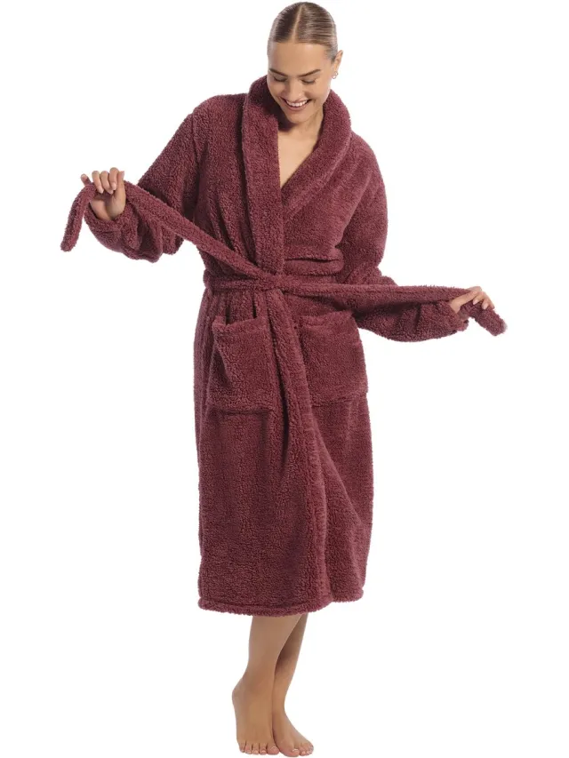 Ten Cate Basics badjas mauve voor Dames