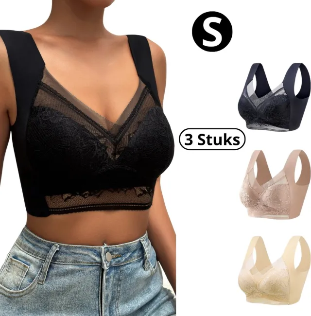 Nivard BH Zonder Beugel - Zonder Bandjes - Push-up Bh's - Comfort Bh - 3 stuks Verschillend