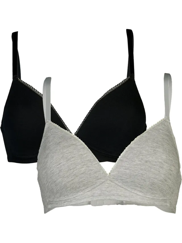 My Basic by After Eden After Eden My Basic 2-pack Beha - Zwart/Grijs