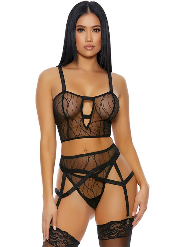 Forplay Made to See - Mesh Lingerie Set